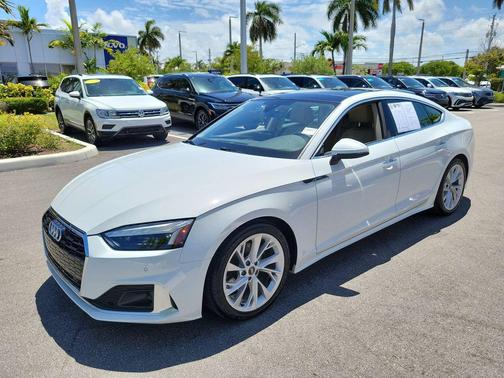 Glacier White Metallic 2021 Audi A5 Sportback Premium Plus