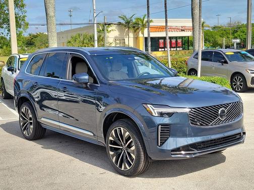 Denim Blue Metallic 2026 Volvo XC90 Plus, B6 AWD Gas (mild hybrid), Gasoline, Bright, 6 Seats