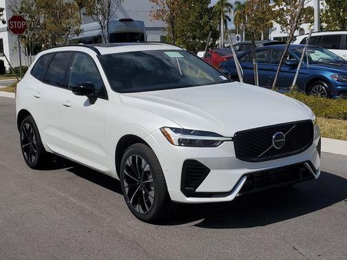 Crystal White Metallic 2026 Volvo XC60 Plug-In Hybrid Plus, T8 AWD Electric/Gasoline, Dark