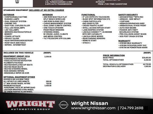 2022 Lincoln Corsair Standard
