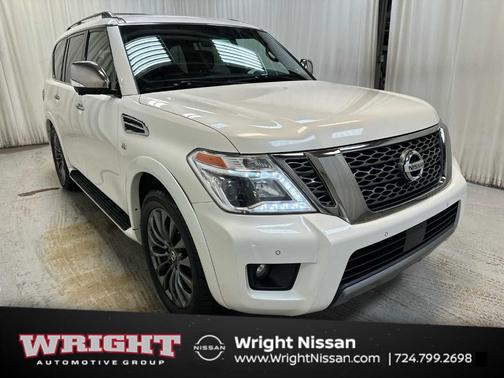 White 2020 Nissan Armada Platinum