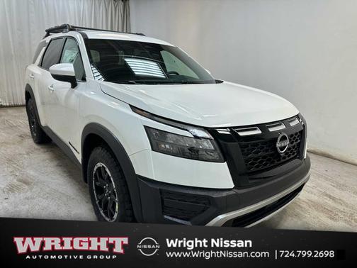 Glacier White 2025 Nissan Pathfinder Rock Creek SUV
