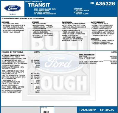 Oxford White 2025 Ford Transit-250