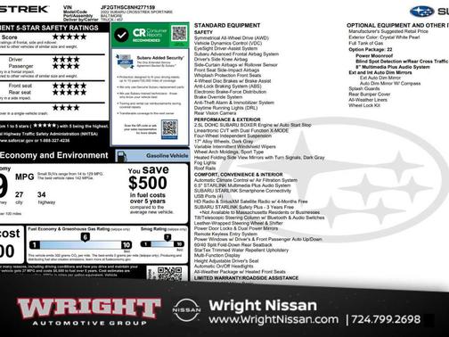 2022 Subaru Crosstrek Sport