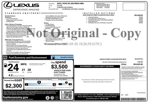 Caviar 2023 Lexus RX 350 Premium