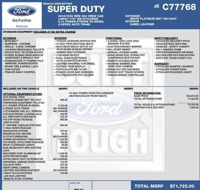 2018 Ford F-350 Lariat Super Duty