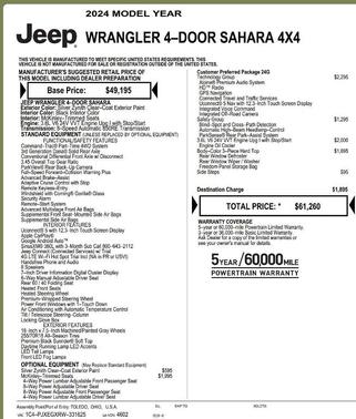 Silver Zynith Clearcoat 2024 Jeep Wrangler Sahara
