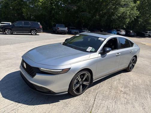 Solar Silver Metallic 2025 Honda Accord Hybrid Sport