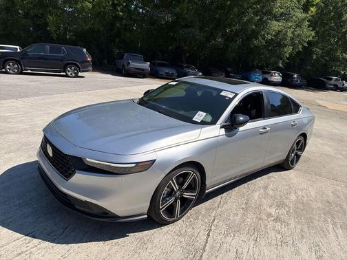 Solar Silver Metallic 2025 Honda Accord Hybrid Sport