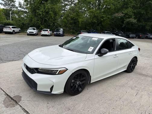Platinum White Pearl 2025 Honda Civic Sport