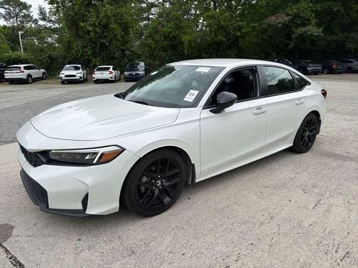 Platinum White Pearl 2025 Honda Civic Sport
