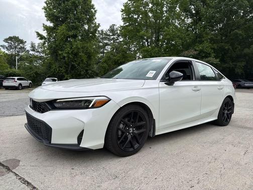Platinum White Pearl 2025 Honda Civic Sport