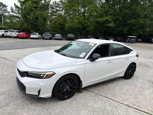 Platinum White Pearl 2025 Honda Civic Sport