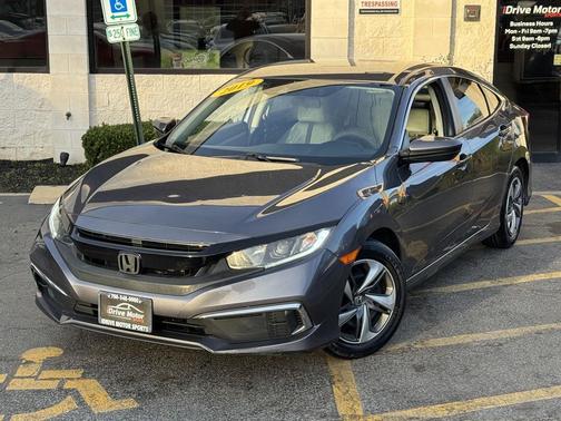 Modern Steel Metallic 2019 Honda Civic LX