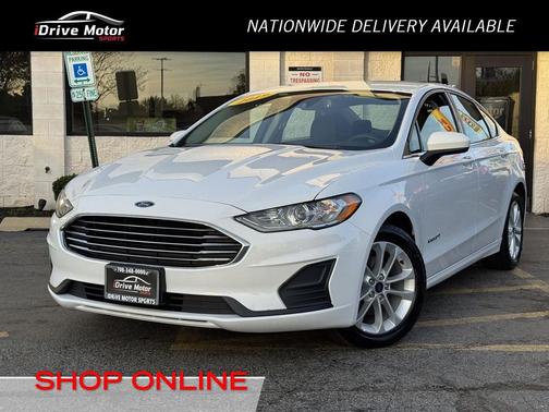 WHITE 2019 Ford Fusion Hybrid SE
