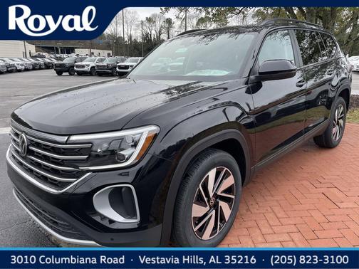 deep black pearl 2026 Volkswagen Atlas 2.0T SE w/Technology
