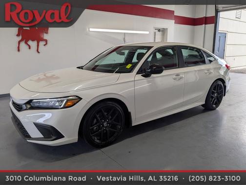 Platinum White Pearl 2024 Honda Civic Sport