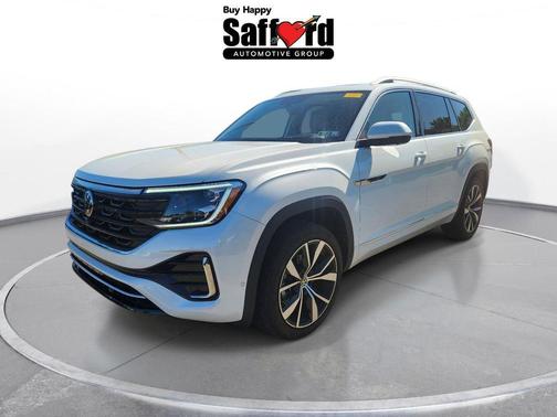 Opal White 2025 Volkswagen Atlas 2.0T SEL Premium R-Line 4MOTION