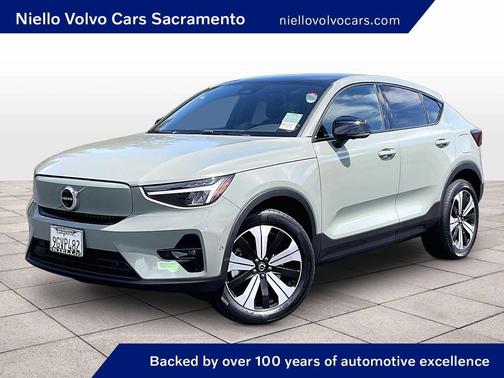 Sage Green Metallic 2023 Volvo C40 Recharge Pure Electric Twin Plus