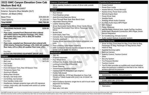 2022 GMC Canyon Elevation