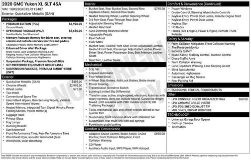 2020 GMC Yukon XL SLT