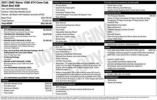 2021 GMC Sierra 1500 AT4