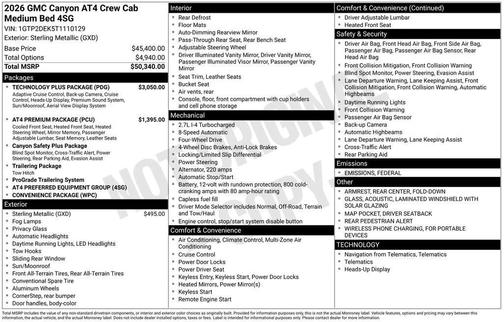 2026 GMC Canyon AT4