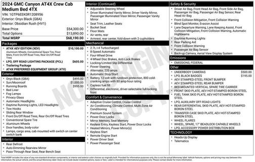 2024 GMC Canyon AT4X