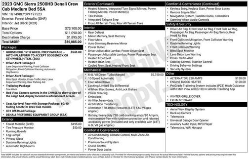 Forest Metallic 2023 GMC Sierra 2500 Denali