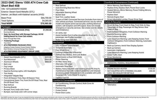 2023 GMC Sierra 1500 AT4