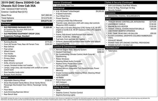 2019 GMC Sierra 3500 SLE