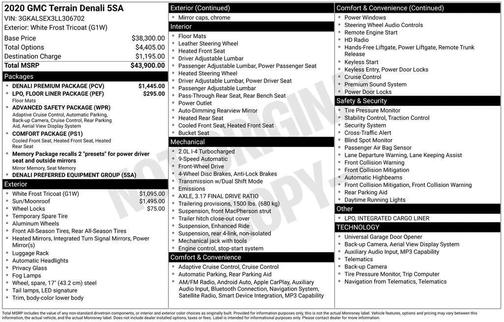 2020 GMC Terrain Denali
