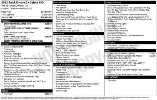 2022 Buick Encore GX Select