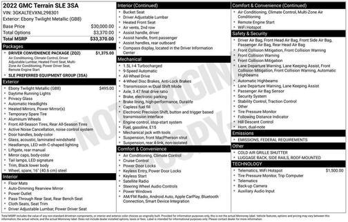 2022 GMC Terrain SLE