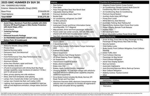 2025 GMC HUMMER EV SUV 3X