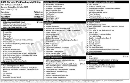 2020 Chrysler Pacifica L