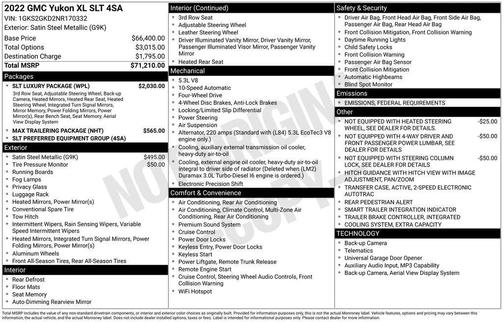 2022 GMC Yukon XL SLT