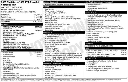 2023 GMC Sierra 1500 AT4