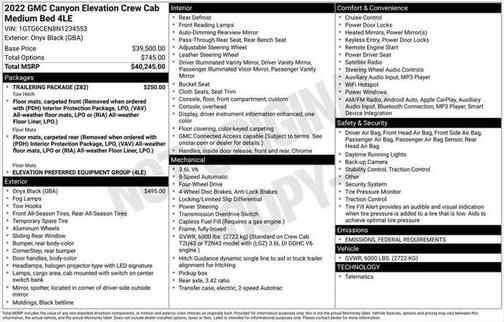 2022 GMC Canyon Elevation