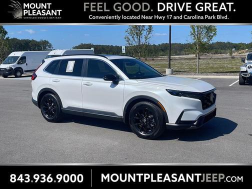 Platinum White Pearl 2025 Honda CR-V Hybrid Sport FWD