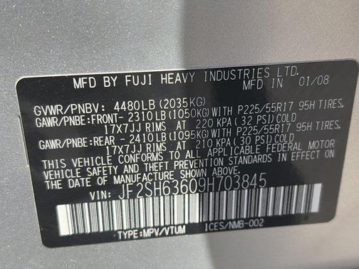 Spark Silver Metallic 2009 Subaru Forester 2.5 X