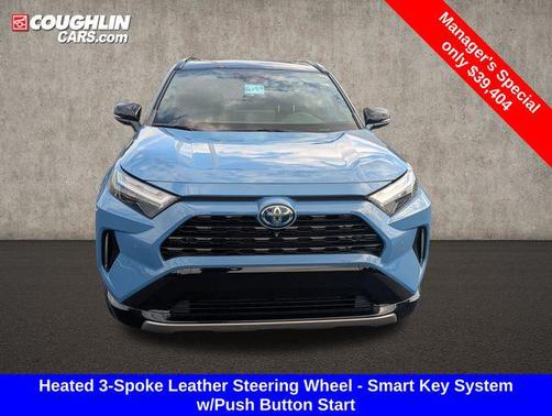 Cavalry Blue/Midnight Black Metallic 2023 Toyota RAV4 Hybrid SE
