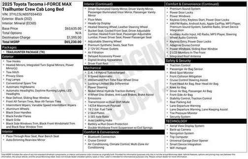 2025 Toyota Tacoma Hybrid Trailhunter