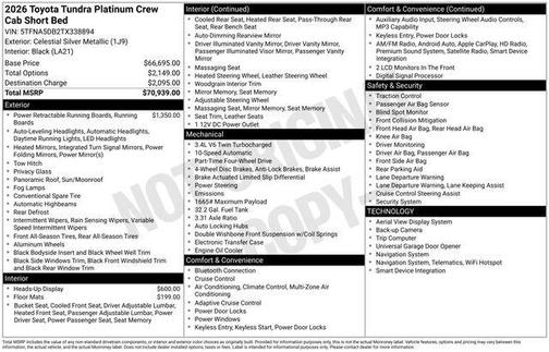 2026 Toyota Tundra Platinum