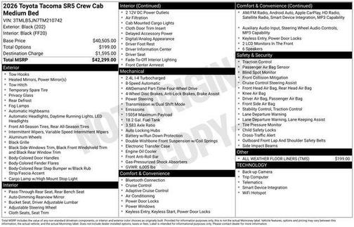 2026 Toyota Tacoma SR5