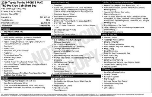 Ice Cap 2026 Toyota Tundra Hybrid TRD Pro