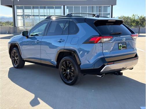 Cavalry Blue/Midnight Black Metallic 2022 Toyota RAV4 Hybrid SE