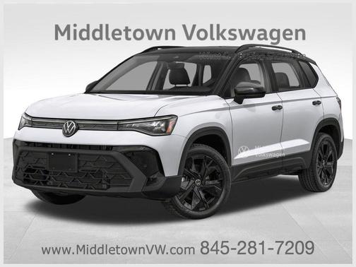 Pure White 2026 Volkswagen Taos SE Black
