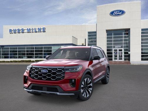 Rapid Red Metallic Tinted Clearcoat 2026 Ford Explorer Platinum