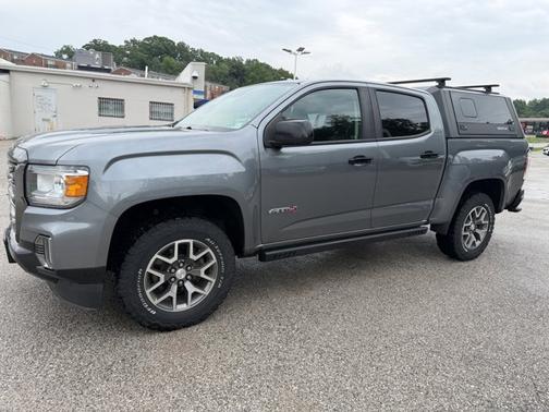 Satin Steel Metallic 2021 GMC Canyon 4WD AT4 w/Leather